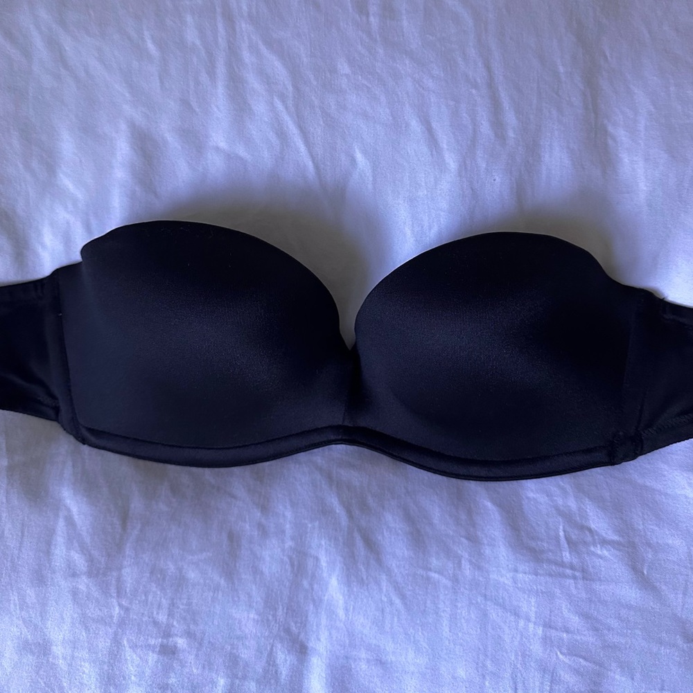 upbra stay-up strapless bra in black (32D)